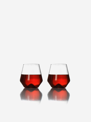 Sempli Cupa-Vino Clear Aerating Wine Glasses, Set of 2 in Gift Box